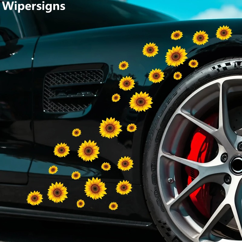 Yellow Laptop Accessories - Yellow Sunflower Healing Style Car Stickers