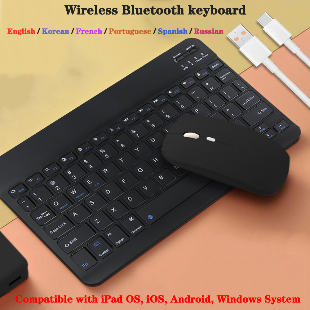 Mini Wireless Mouse - 10 lnch Wireless Bluetooth Mini Keyboard