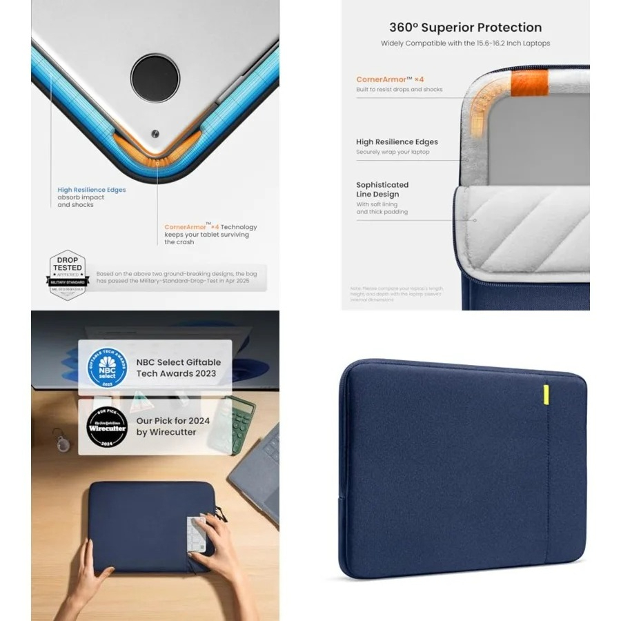 Laptop Accessories For Asus Vivobook - 360° Protective Laptop Sleeve for 15.6-16