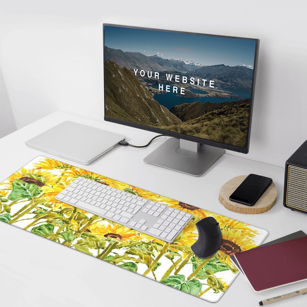 Sunflower Vibrant Yellow Flora - Yellow Laptop Accessories avis et prix