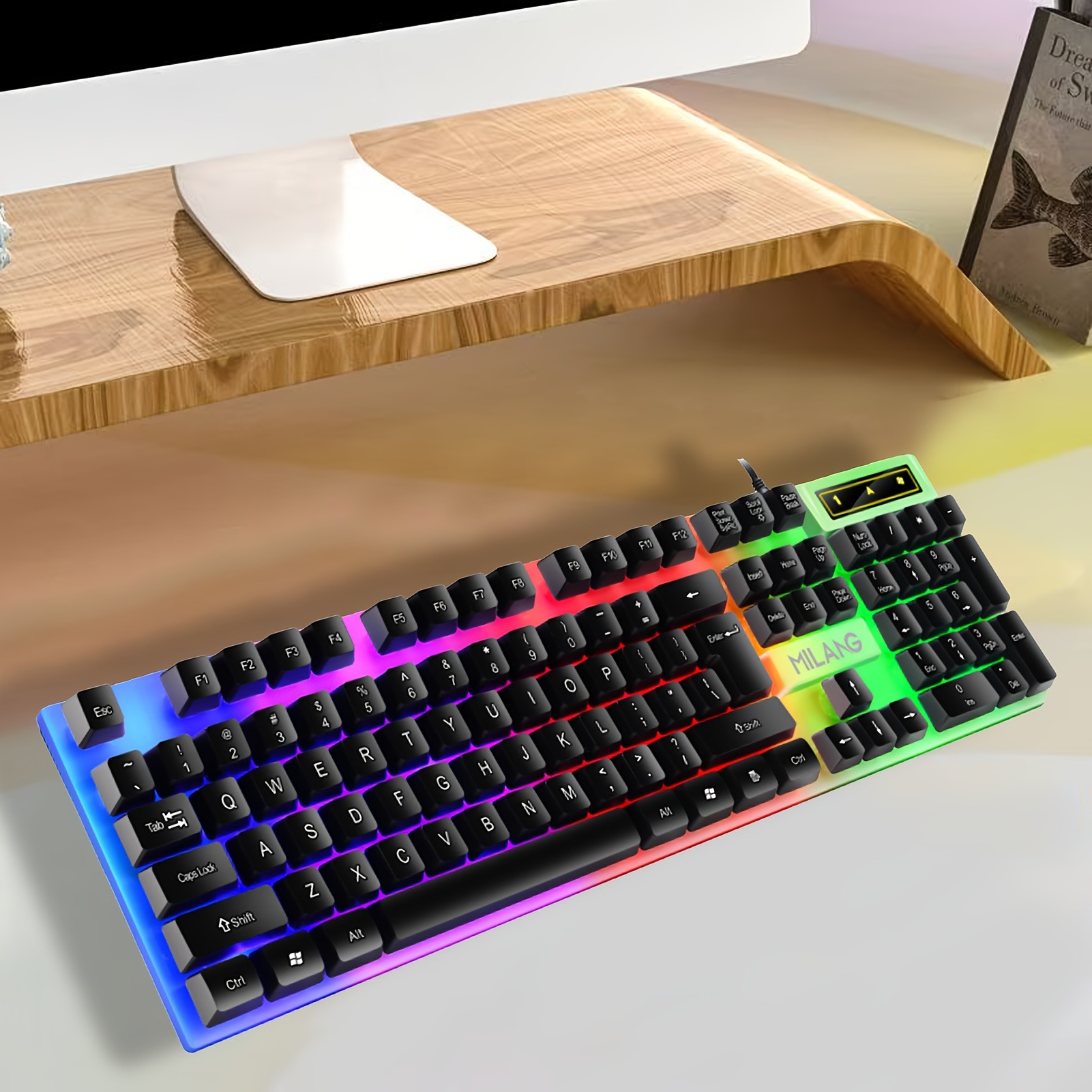 1pcsRGB Backlit Gaming Keyboar - Laptop Accessories Combo Set avis et prix