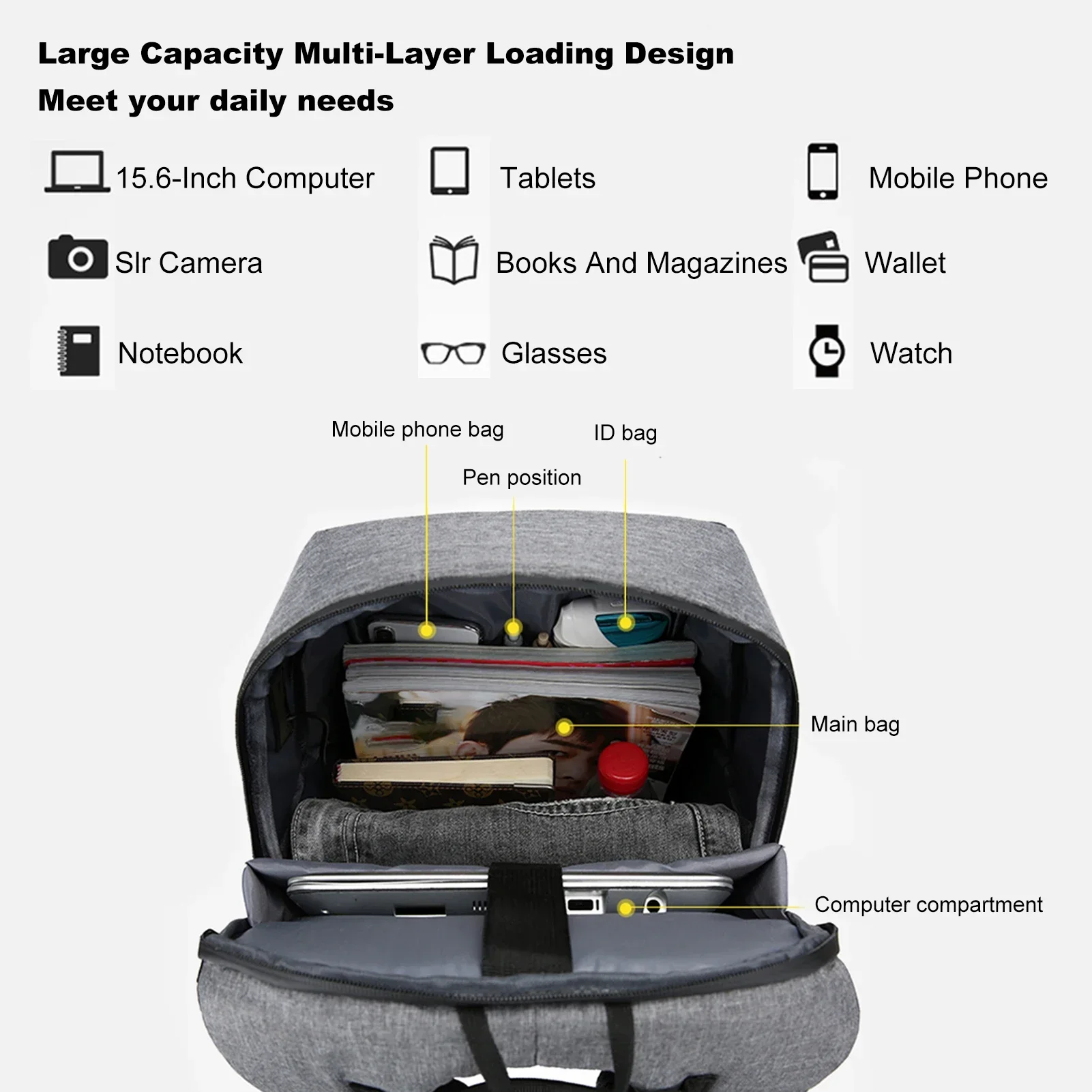Laptop Backpack for 17 Inch La - Laptop Bag Waterproof avis et prix