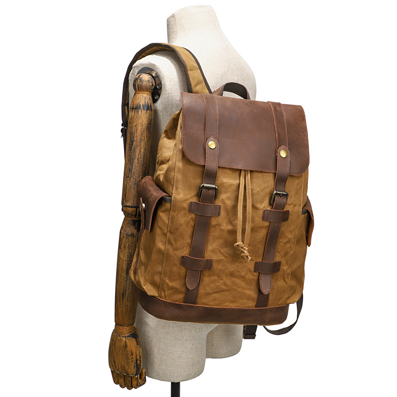Men's Backpack Vintage Waxed C - Laptop Bag Waterproof avis et prix