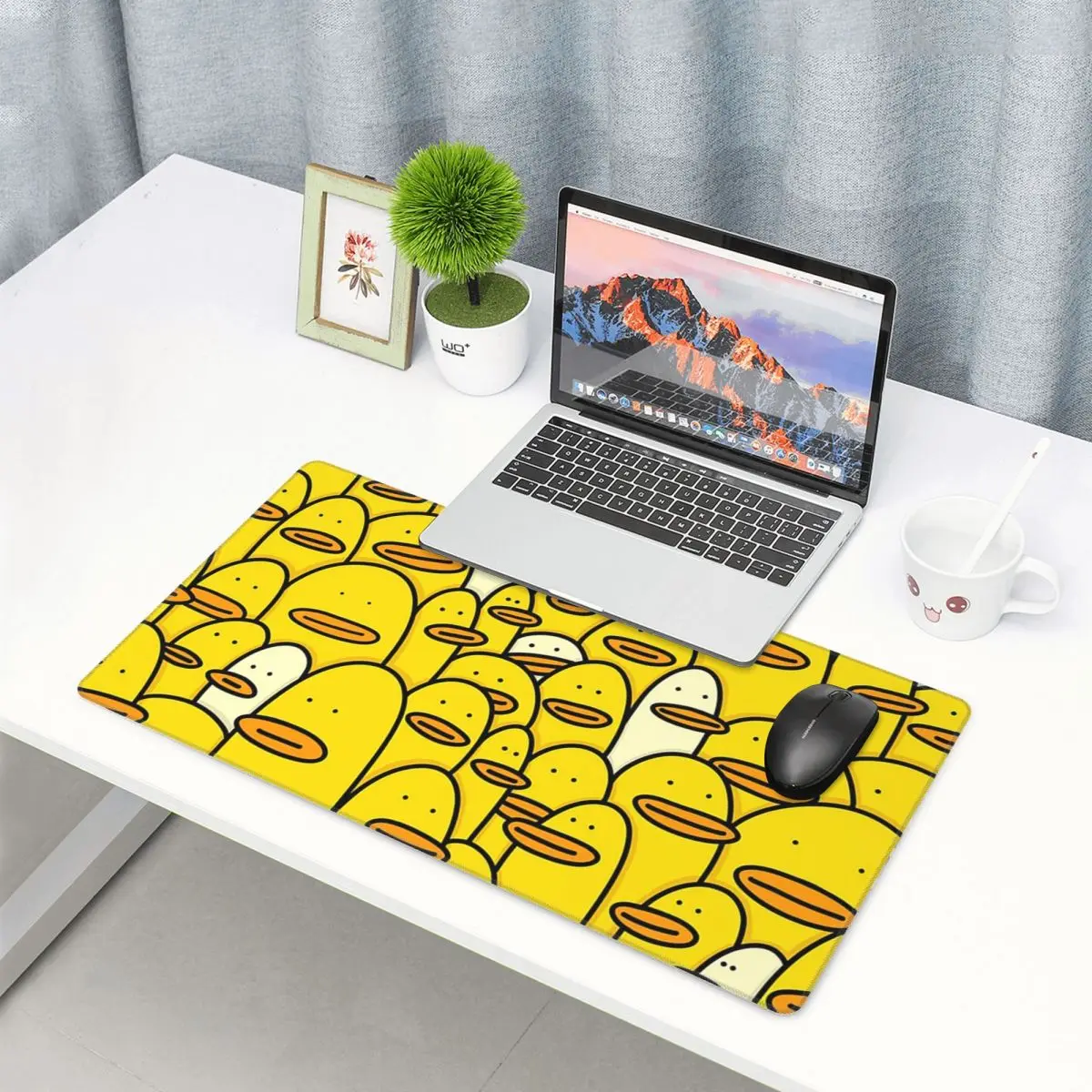 Large Mouse Pad Cartoon Yellow - Yellow Laptop Accessories avis et prix