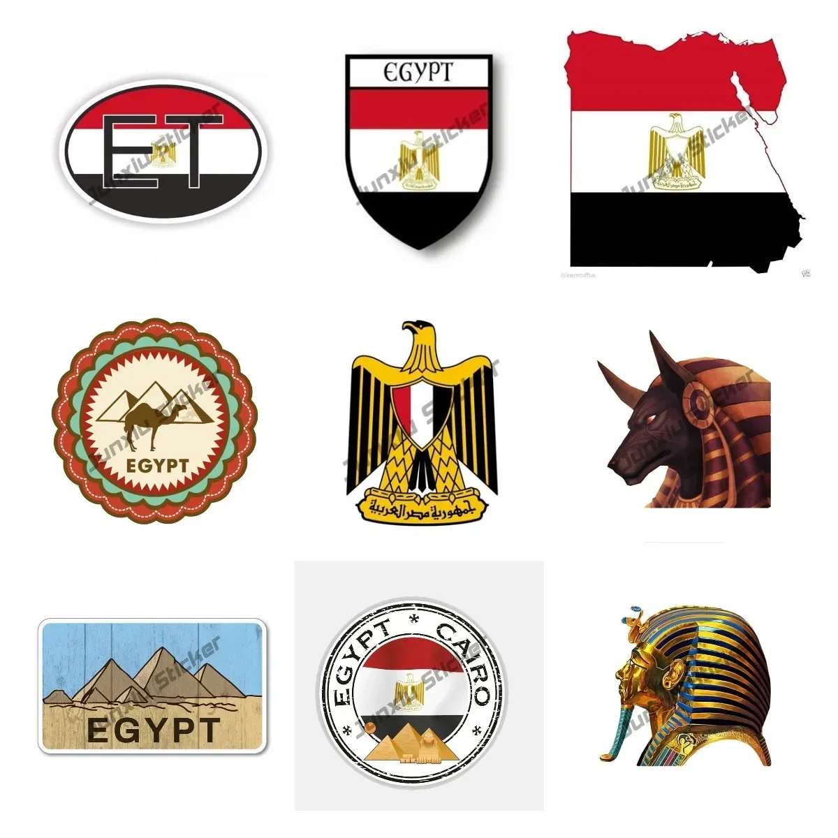 Egypt Flag Decal Sticker Egypt - Laptop Accessories Egypt avis et prix