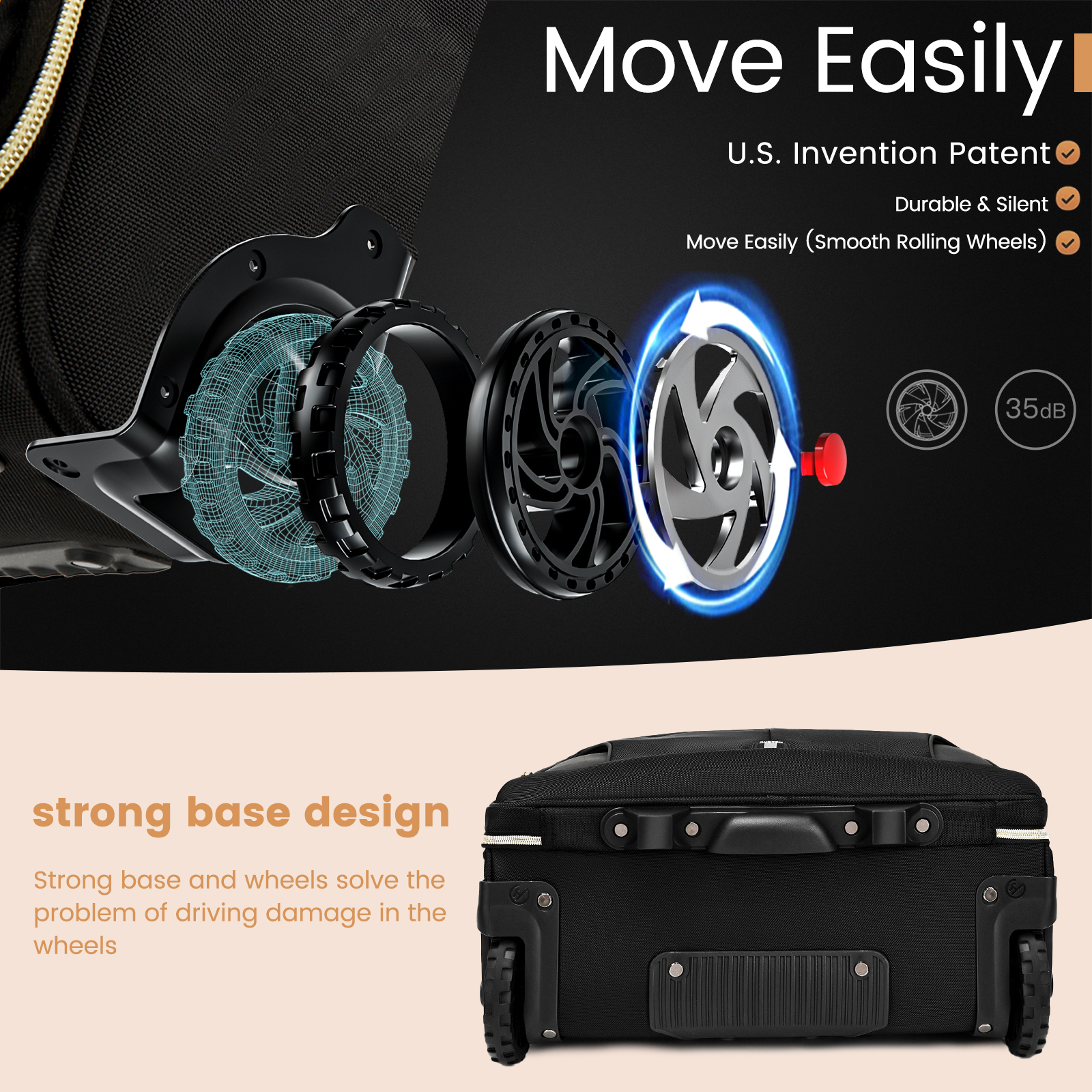 18 Inch Rolling Briefcase Larg - Laptop Accessories Travel Case avis et prix