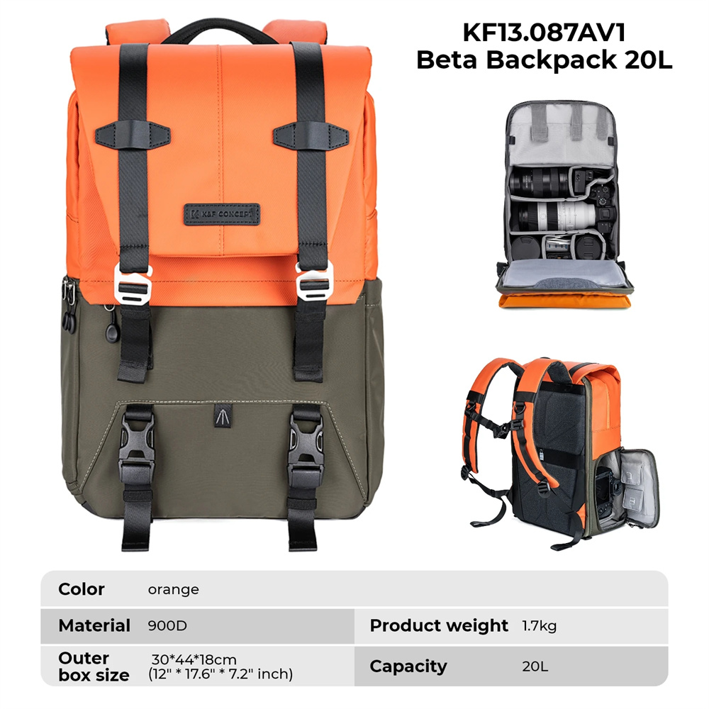 K&F CONCEPT Camera Backpack Tr - Laptop Bag Waterproof avis et prix