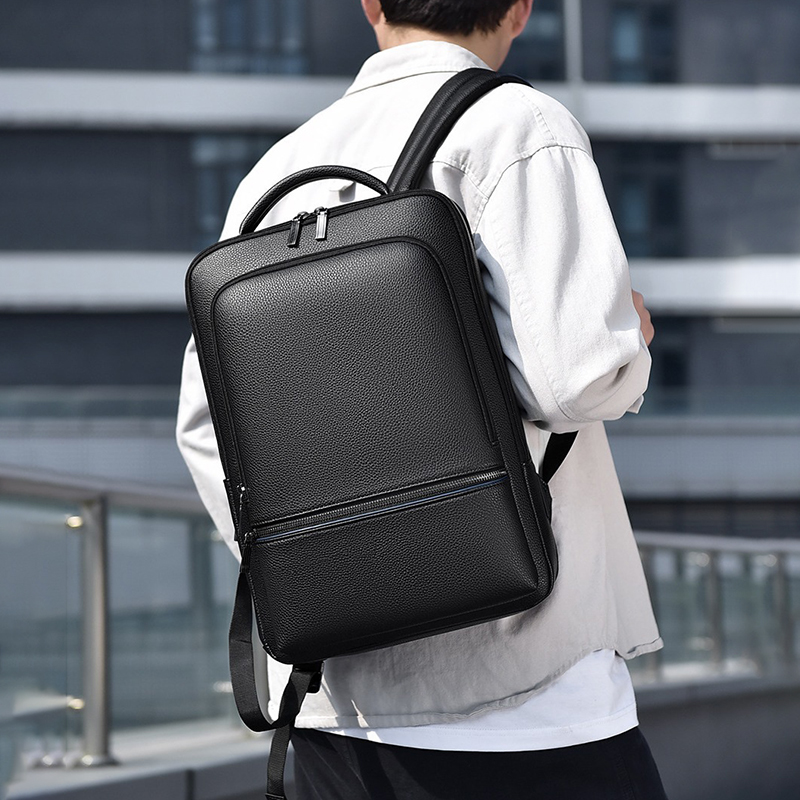 PU Leather Men's Backpack USB  - Laptop Accessories Box avis et prix