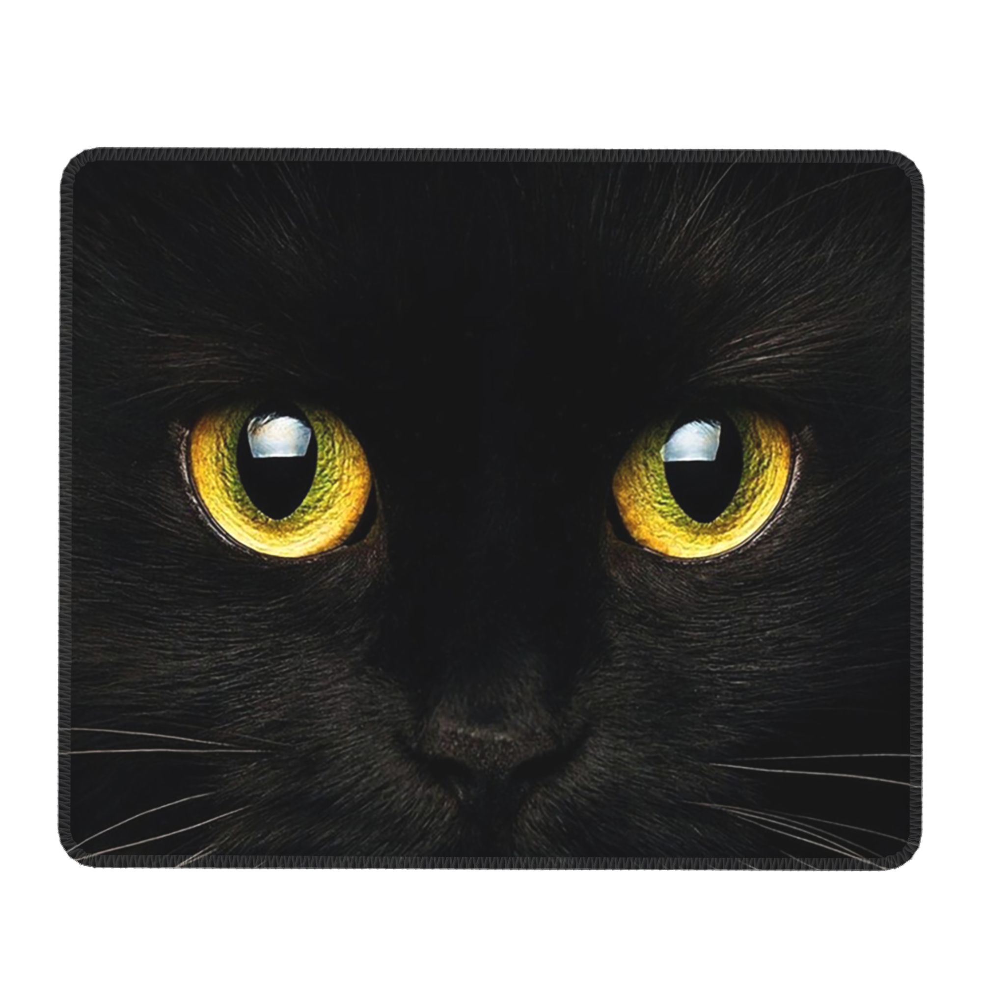 Black Cat Face And Yellow Eyes - Yellow Laptop Accessories avis et prix