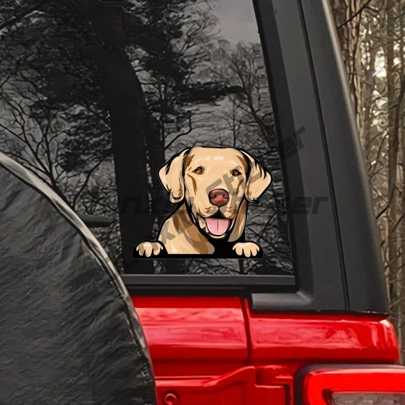 Labrador Retriever Peeker Car  - Yellow Laptop Accessories avis et prix