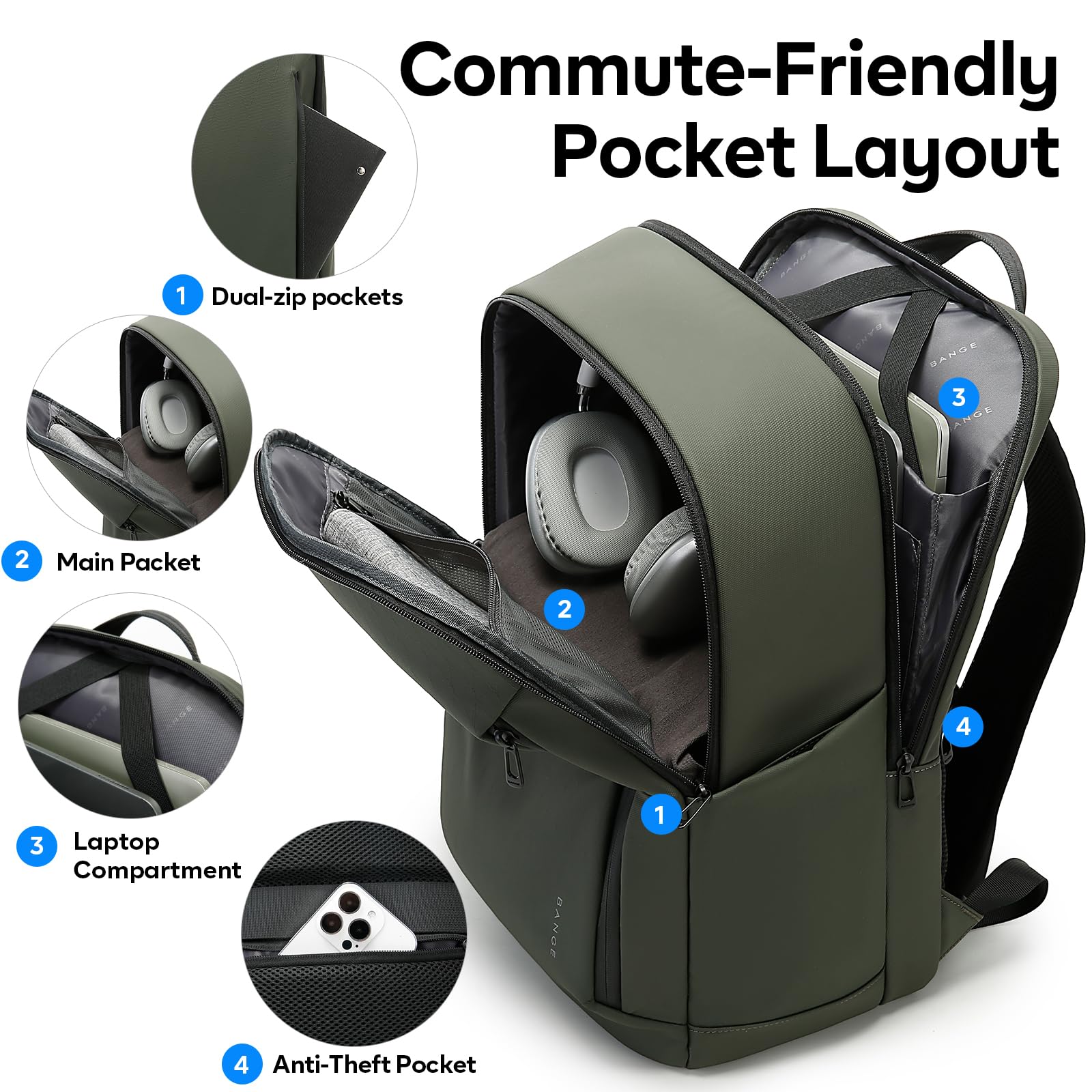 BANGE Fashion Simple Design Wo - Laptop Bag Waterproof avis et prix