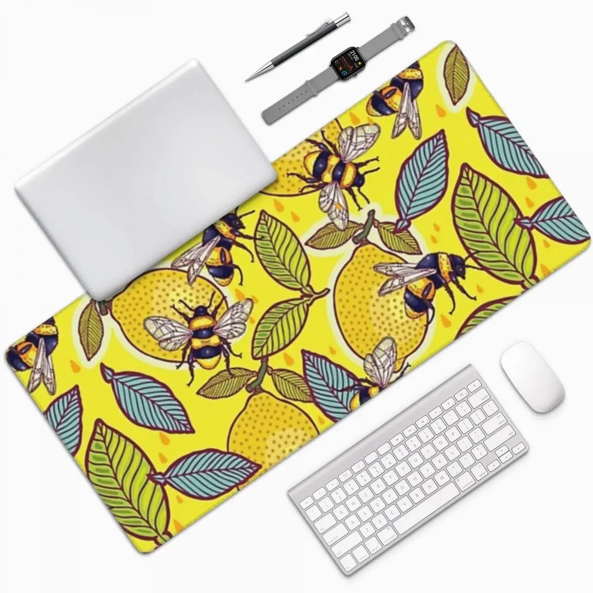 Yellow Lemon And Bee Garden La - Yellow Laptop Accessories avis et prix