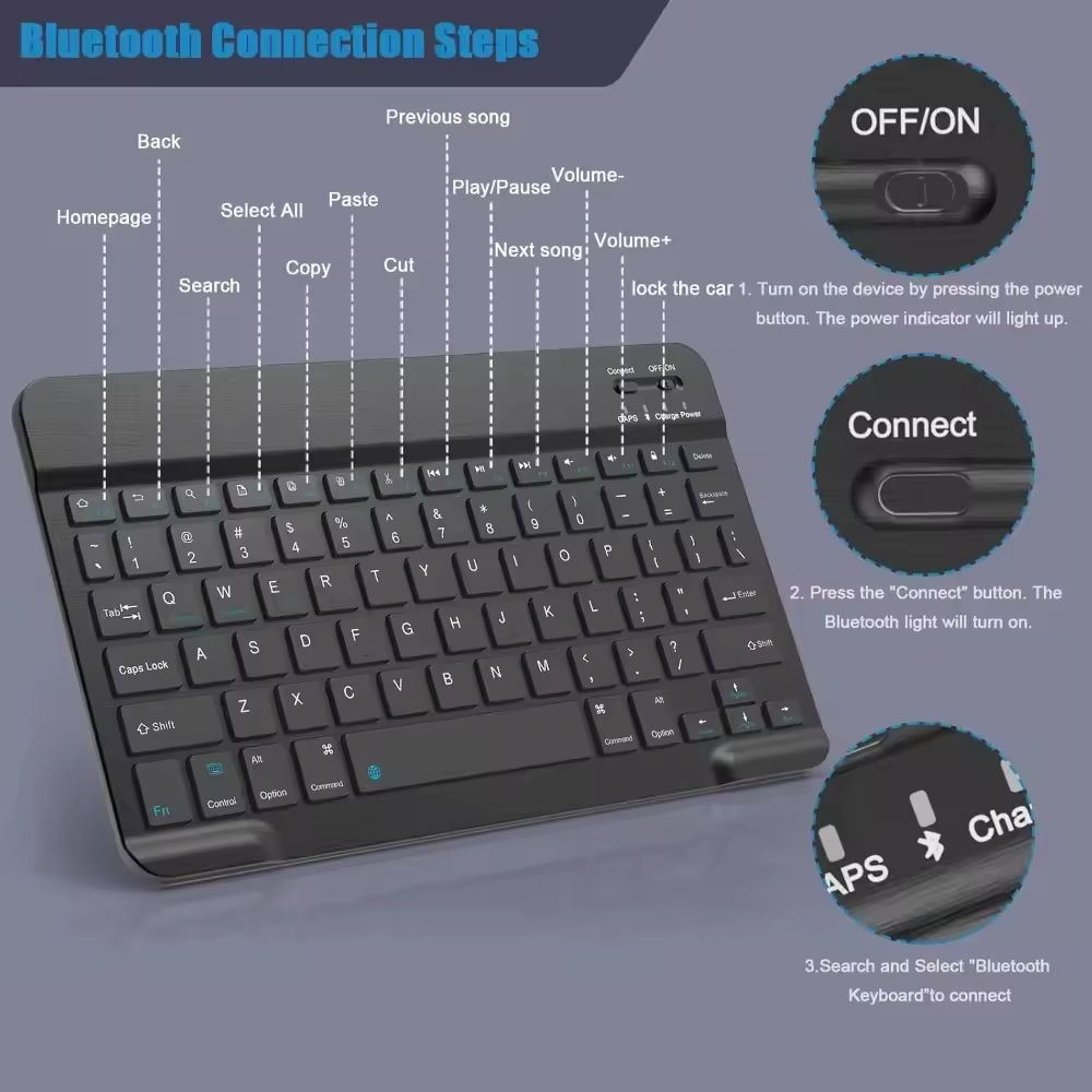 Bluetooth Wireless Keyboard Mo - Mini Wireless Mouse avis et prix