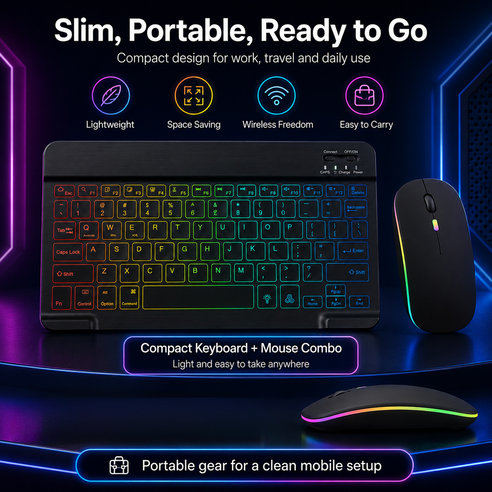 New Ultra Slim Portable 7 Colo - Mini Wireless Mouse avis et prix