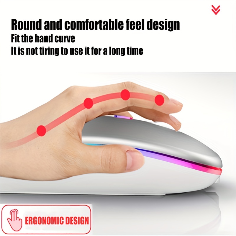 Wireless Mouse RGB Rechargeabl - Laptop Accessories Mouse avis et prix