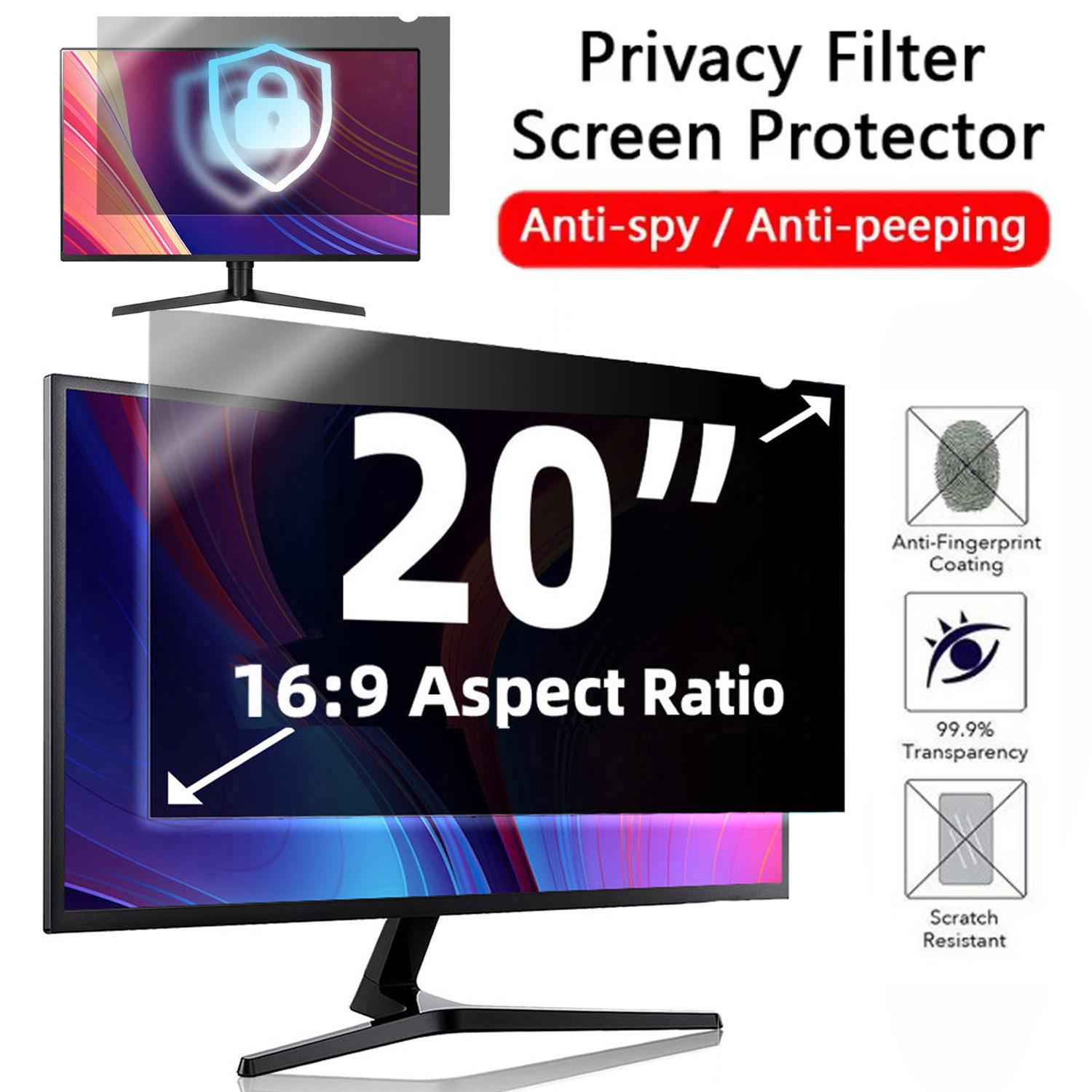 20 Inch Computer Privacy Scree - Privacy Screen Filter avis et prix