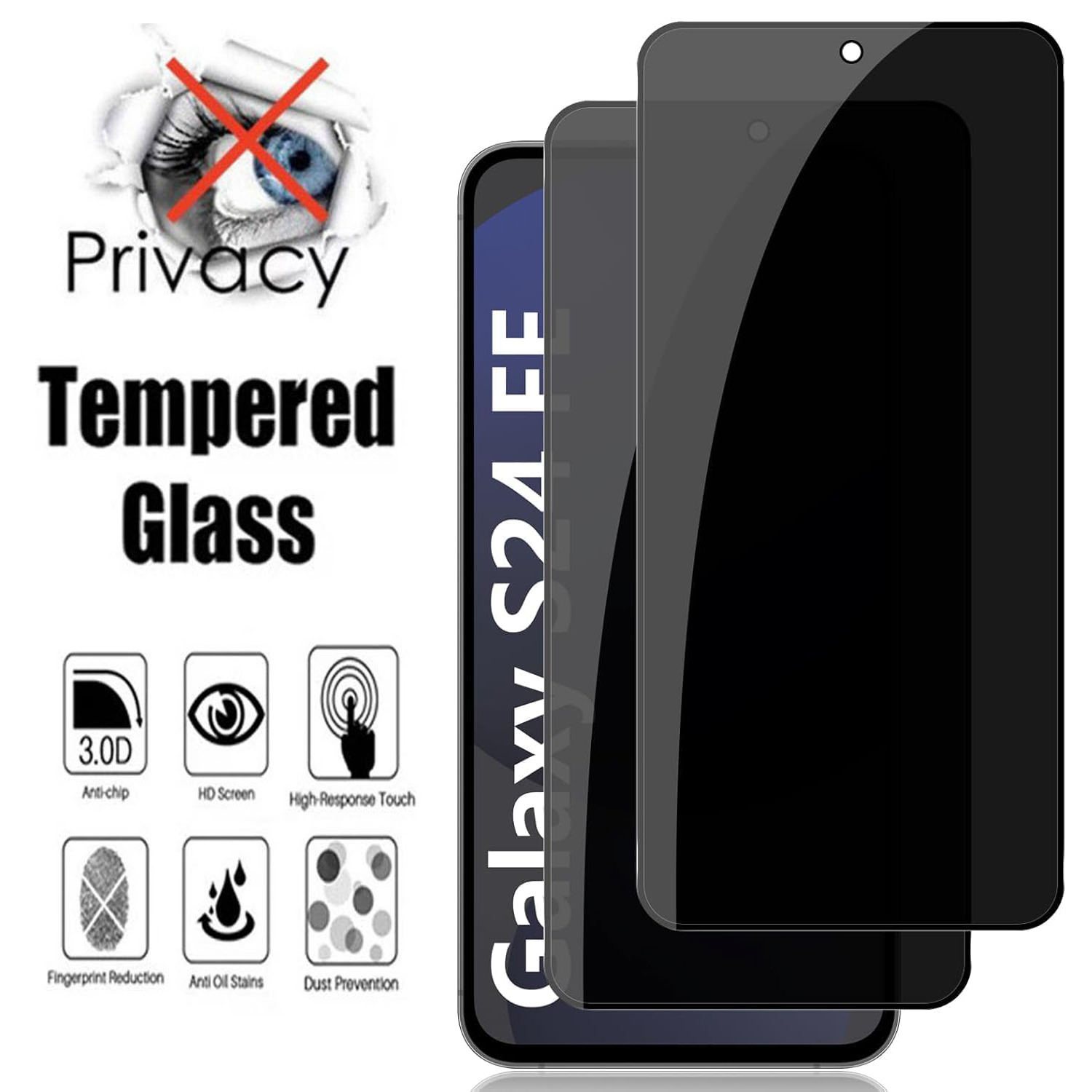 2Pcs Anti-Spy Glass For Samsun - Privacy Screen Filter avis et prix